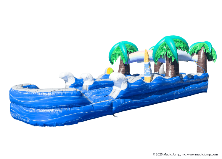 Tropical Dual Lane Slip and Slide w/ Pool
